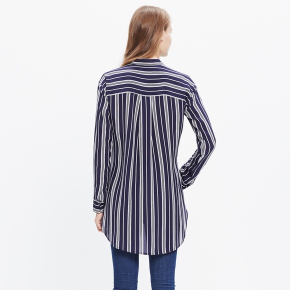 Madewell Mulberry Silk Tunic Blouse - Picture 3 of 6